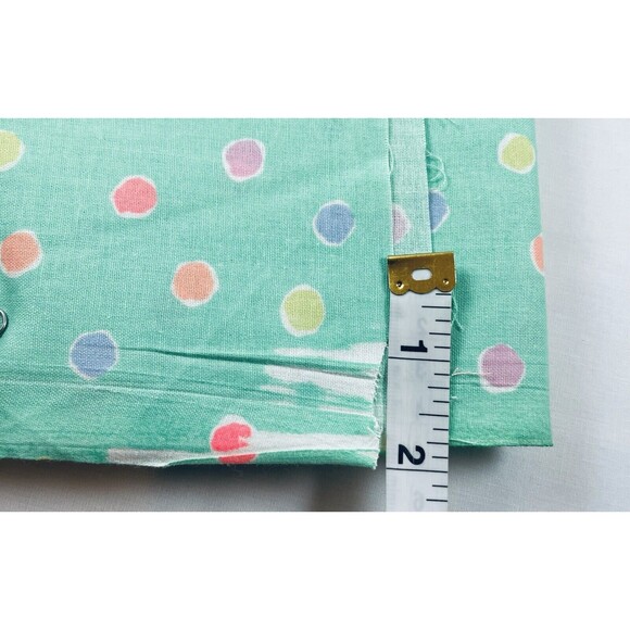 OOP Pastel Polka Dots Fabric Dots on Mint Green 100% Cotton Sew Quilt *READ* - Picture 2 of 2